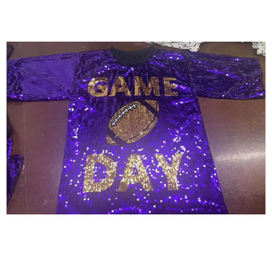 En Stock, gran oferta, Jersey de lentejuelas para el día del juego, Jersey de lentejuelas para el día del juego a la moda, vestidos de fiesta brillantes para mujer, listo para enviar, Moq bajo - Product Image 2