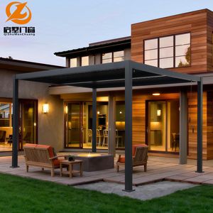 Pergola en aluminium minimaliste contemporaine, antirouille, longue durée de vie, pour balcon urbain, petit jardin, <span class=keywords><strong>terrasse</strong></span> - Product Image 1