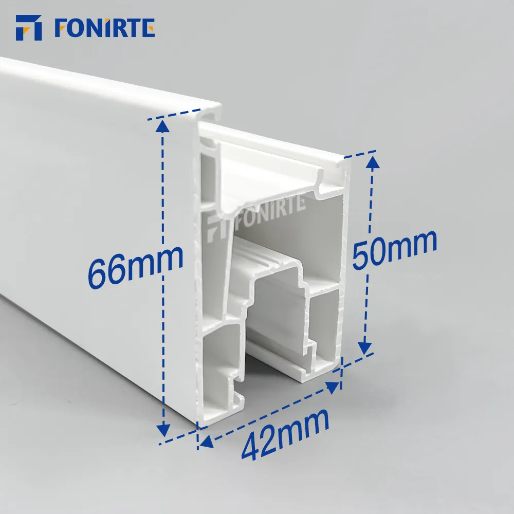 Fonirte 88mm serie deslizante hermoso color respetuoso con el medio ambiente ventanas correderas puertas exteriores ventanas pvc perfiles de plástico