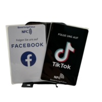 Carte de communication RFID NFC étanche personnalisée avec puce NTAG216, code QR ISO, pour réseaux sociaux, adhésion professionnelle, hôtels, 13,56 MHz