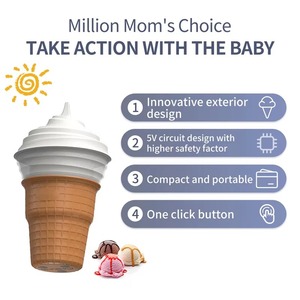 Machine à crème glacée portable automatique robuste et légère pour la maison et la cuisine, pour faire de la crème glacée molle maison - Product Image 5