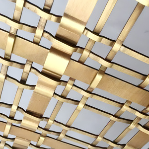 Đồng trang trí kim loại lưới Bảng điều chỉnh dây thép không gỉ đồng bằng Dệt Phong cách cho trang trí nội thất rỗng dệt lưới cho cửa tủ cong - Product Image 5