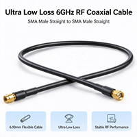 Câble coaxial RF à très faible perte 6 GHz, SMA mâle droit vers SMA mâle droit, câble flexible 6,10 mm pour système de mesure RF