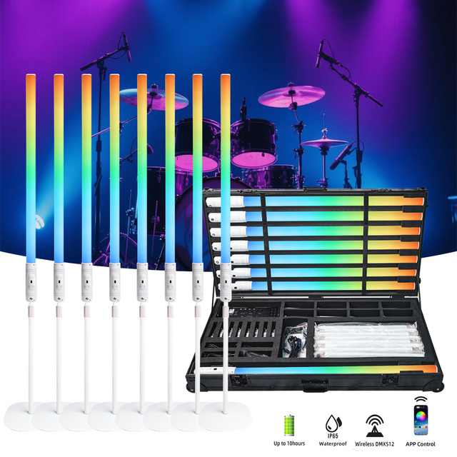 IP65 Waterproof LED 360 Pixel Tubes Battery Wireless DMX Wifi Control Stick Club Light Stage Light for DJ Disco Comcert Party