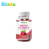 Gummies véganes de biotine riches en vitamines pour usage quotidien, complément alimentaire OEM à marque privée, fourni directement par l'usine