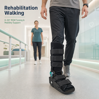 OEM ODM F4008 Orthopedic ROM Ankle Walker avec chambre à air gonflable et sangles en daim pour le soutien et la fixation de la flexion plantaire