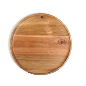 Piatto in Legno Lucido Rotondo per Tavola da Pranzo, Presentazioni Eleganti e Sicure - Product Image 5