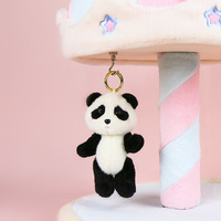 Adorable porte-clés en peluche articulé, pendentif renard, éléphant, pingouin en peluche, breloque pour sac à dos et sac à main