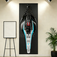 Modèle de cadre de voiture de course F1 en fibre de verre, sculpture, design d'art moderne, décoration murale de salon, décoration intérieure, artisanat en résine
