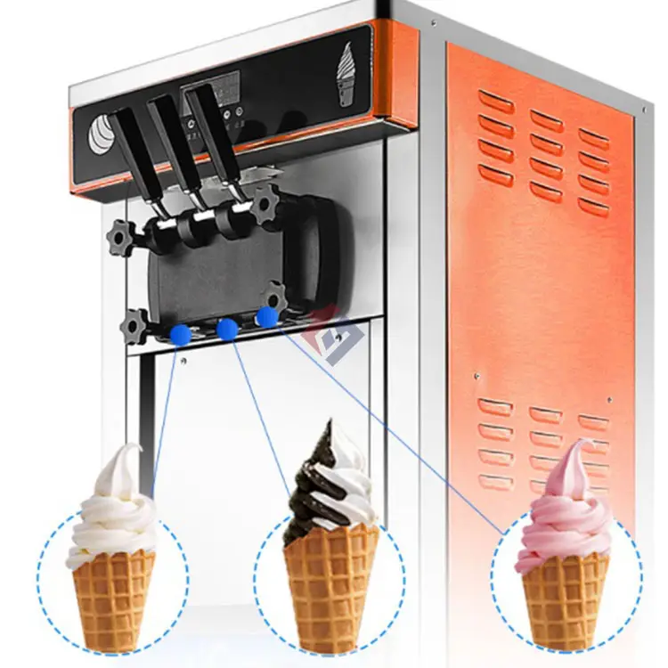 मिनी नरम आइसक्रीम कोन निर्माता बनाने की मशीन नई डिजाइन कीमत