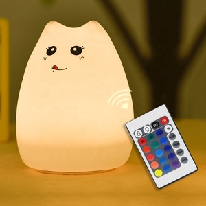 <strong>Night</strong> <strong>Light</strong> for Kids Portable Silicone Colorful LED Smile Cute Kawaii Nightlight <strong>Cat</strong> Lamp Baby <strong>Night</strong> <strong>Light</strong> - Product Image 2