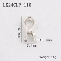 Fermoir à ressort personnalisé en argent sterling S925 à deux boucles, fermoir à crochet de homard pivotant à double extrémité, fermoir à ressort en forme de crâne