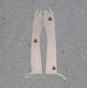 Sweat à capuche imprimé avec logo personnalisé dégradé solide ensemble de pantalons de survêtement de sport vintage costume de jogging étoile écologique brouillard automne décontracté tricoté - Product Image 5