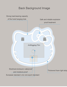 Moderno <span class=keywords><strong>Hello</strong></span> <span class=keywords><strong>Kitty</strong></span> LED Vanity Mirror Light Touch Baño <span class=keywords><strong>Pared</strong></span> Decorativo Irregular <span class=keywords><strong>Espejo</strong></span> Interruptor - Product Image 5