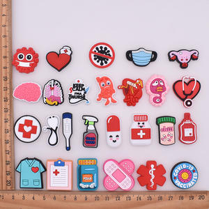 Breloques de chaussures en PVC en gros, série médicale, motifs Pyramide, Amour, Religieux, Fée, Musique, Médecins, Infirmières, Carte de travail, Avion, Décoration DIY - Product Image 2