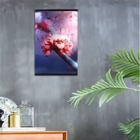 Cadre photo mural avec effet métallique, impression douce, œuvre d'art moderne, décoration murale personnalisée pour la maison