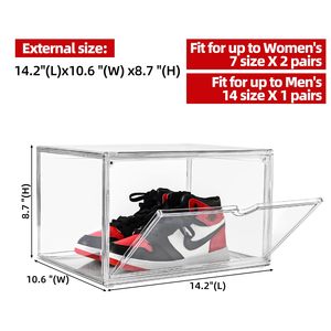 Boîte de rangement à chaussures pliable transparente à un seul niveau, pliable, portable, écologique, durable et empilable pour la vente en gros - Product Image 4