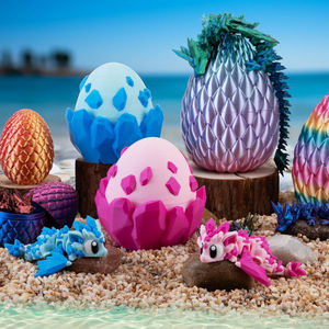 Dragon imprimé en 3D avec œuf, objets originaux, cadeaux amusants, jouet anti-stress pour adultes, adolescents, garçons, décoration de la maison, remplissage de <span class=keywords><strong>panier</strong></span> de Pâques - Product Image 5