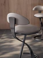 Chaise de bar en cuir et acier inoxydable moderne de luxe - Design durable, léger et écologique pour la salle à manger et le salon