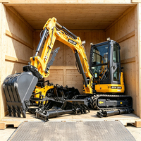 Envío Gratis, Mini Excavadoras de 3.5 Toneladas con Motor Kubota EPA, Mini Excavadoras Agrícolas de 1 y 2 Toneladas, Mini Excavadora Pequeña en Venta