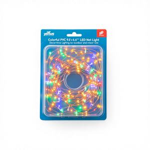 Red de Luces LED de PVC Colorida de 9.8'x 6.6', Iluminación Decorativa Modelo D0100HHDD9J para Uso en Interiores y Exteriores - Product Image 1