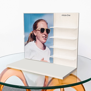 Présentoir Minimaliste en Acrylique <span class=keywords><strong>pour</strong></span> Lunettes, Support à 4 Niveaux <span class=keywords><strong>pour</strong></span> Lunettes de Soleil avec <span class=keywords><strong>Porte</strong></span>-Affiches, <span class=keywords><strong>Vitrine</strong></span> de Marquage <span class=keywords><strong>pour</strong></span> Magasin d'Optique - Product Image 2
