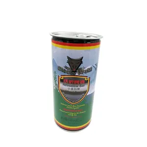 Tin Can Supplier 1L Beer Can with Aluminum Lid Full Color Printing Round Tin Box