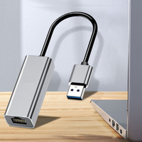 Konverter kabel Ethernet USB 2.0 ke 10/100 jaringan Lan RJ45 Female Port Adapter eksternal berkabel produk stok