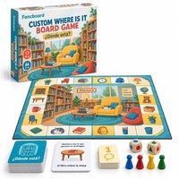 Fancboard Custom Is It Language Board Game, jeu de société en carton pliable en 4, support multilingue, papier recyclable, pour les 45 ans et plus |   2-4