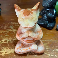 Statue de chien en jade et cristal sculptée pour la méditation zen, 13 cm, figurine spirituelle de yoga pour la guérison par le Reiki et la décoration intérieure Feng Shui