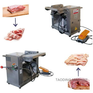 Sweden Automatic Meat Slicing Machine Long Slice Pork Skin Slicer Pork Skin Peeling Machine Beef Peel Meat Cutter Machine Price