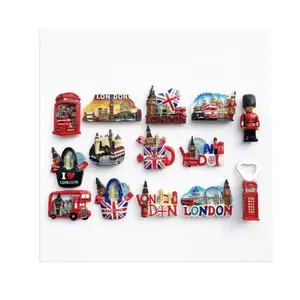 Wholesale Custom UK refrigerator magnets, 3D resin, handcrafted crafts travel souvenirs collection letters refrigerator stick