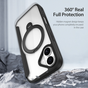 Card pack magnetic <b>phone</b> case suitable for iPhone 17 <b>phone</b> case magnetic bracket flip cover transparent all inclusive - Product Image 6