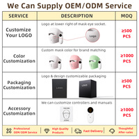 Masque de luminothérapie LED personnalisé en gros avec logo, 460nm 505nm 630nm 850nm, masque facial infrarouge OEM ODM