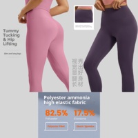Pantalones de Yoga Transpirables de Nylon y Spandex de Cintura Alta con Control de Abdomen para Mujer, Ropa Deportiva Elástica para Entrenamiento, Gimnasio, Fitness, Correr y Actividades al Aire Libre