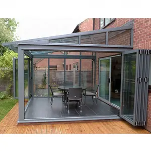 Habitación de Casa de jardín de invierno de aluminio, patio, vidrio, balcón Sunroom, Villa Veranda, 4 estaciones
