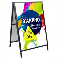Présentoir vertical pliable Tianlang de type A en fer, coupe-vent, pour affiches et panneaux publicitaires de centre commercial, assemblé
