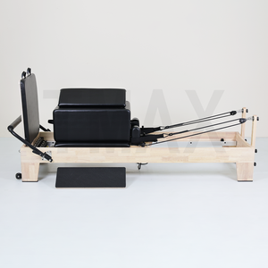 Reformer <span class=keywords><strong>Pilates</strong></span> <span class=keywords><strong>en</strong></span> bois massif de haute qualité Tmax pour studio, vente <span class=keywords><strong>en</strong></span> <span class=keywords><strong>ligne</strong></span> directe, équipement <span class=keywords><strong>Pilates</strong></span> <span class=keywords><strong>en</strong></span> chêne - Product Image 1