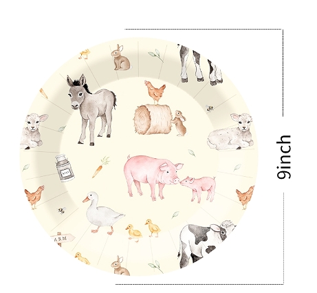 plato de papel de 9 pulgadas