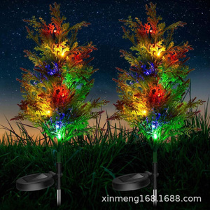 Solar Garden Lights <b>Led</b> <b>Tree</b> Shape Solar Powered Water Resistant Outdoor Decor For Yard Lawn Patio - Product Image 2