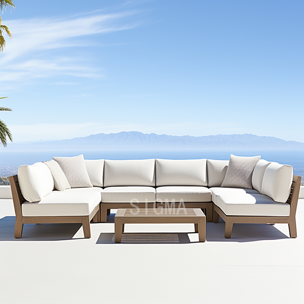 2023 New Design Patio Teak Furniture Set Sectional Garden Furniture Outdoor