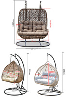 Hamac suspendu de haute qualité canapé loisirs hamac fonctionnel pas cher avec support extérieur en métal en forme d'oeuf balançoire hamac chaise