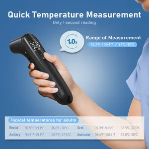 Termometer inframerah Digital medis, termometer Digital Laser inframerah dahi telinga Bluetooth klinis