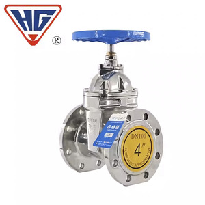 Vanne à opercule à siège souple en acier inoxydable Hg Shanghai Workers DN100 PN16 CF8 à bride, commande manuelle pour le contrôle de l'eau - Product Image 3