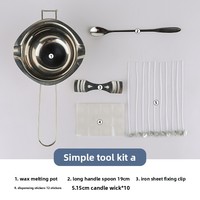 Kit de fabrication de bougies parfumées faites à la main avec plaque chauffante à induction, pot à cire, thermomètre - Kit de matériaux créatifs, cire de soja