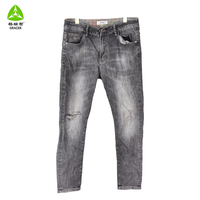 Venta al por Mayor de Jeans de Segunda Mano para Hombre a Bajo Precio en Lotes de Liquidación de Stock de Ropa Usada, MOQ 45kg