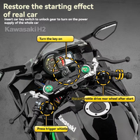 Nouvelle Moto de Course RC H2R Multifonctionnelle en Métal Moulé sous Pression 1:6 avec Effet de Pulvérisation – Jouet Électrique Haute Technologie pour Enfants et Adolescents