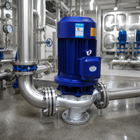 Pompa Booster Sentrifugal Vertikal 60Hz, Low Noise, Flange, Tekanan Tinggi, Pompa Air Senyap untuk Pasokan Air Rumah Tangga