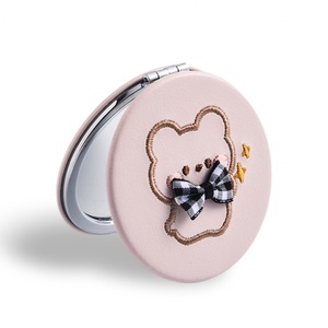 กระจกพกพาลายการ์ตูนน่ารักแบบกำหนดเองได้ กระจกสองด้านทรงกลม กระจกพกพาแบบสั่งทำ - Product Image 2