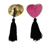Forme de coeur personnalisé Pasties mamelons mamelons paillettes couverture mamelons autocollant auto-adhésif avec gland